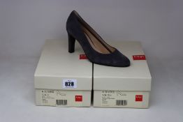 Two pairs of Hogl Bonnie closed toe shoes in dark grey (UK 3, 3.5).