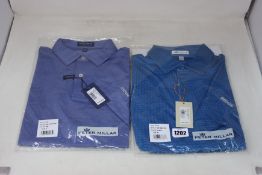 Two as new Peter Miller shirts (Both M - RRP $84 and $94).