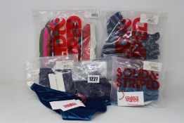 An as new Solid & Striped ruched bead-embellished striped jersey midi dress (S - RRP £84), The