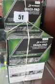 Five boxed Iradisect Eradi-Pad Pre-Baited crawling insect glue pads (100pc per box).