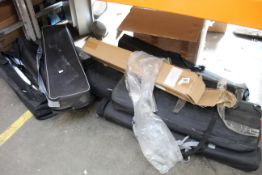 A small quantity of pre-owned advertising stands.