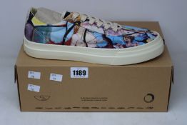 A pair of as new S.W.C & Endless Joy Cracked Earth canvas sneakers (UK 11).