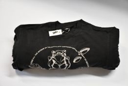 Ten as new The Great Frog London vintage reissue 70's UFO T-shirts in black (L).