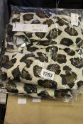 Three as new Closet London beige leopard print high neck front slit dresses (UK 14 - RRP £59 each).