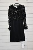 An as new Jenny Packham Solene lace-tulle overlay dress in black (Size 10 - RRP £2260).