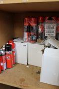 A large quantity of boxed Tiflex Treadmaster joint sealant and Evo-Stick multi purpose impact