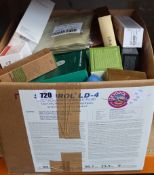 A box of assorted as new face/body/hair luxury beauty products.