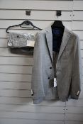 An as new Suit Supply suit in light grey (Jacket 98/40L - RRP £249, trousers EU 52/UK 32 - RRP £