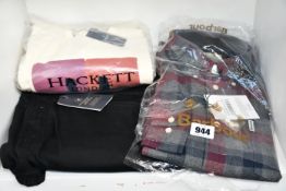 A pair of as new Timberland slim fit jeans (W36/L32 - RRP £80), Timberland Twill chinos (W32/L32 -