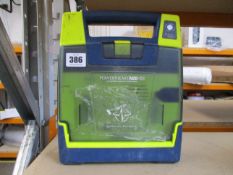 A Cardiac Science G3 AED trainer.