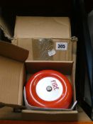 Ten boxed as new Eaton Fulleon red fire bells.