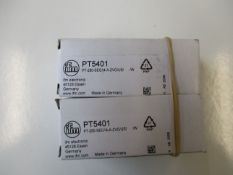 Two boxed IFM Electronic PT5401 pressure sensors.