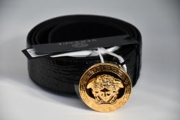 An as new Versace Classic Medusa belt (Size 85 - RRP £310).
