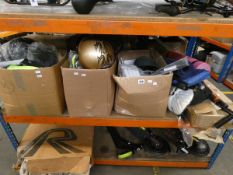 A large quantity of as new and pre-owned sporting accessories to include a HIPLOK ANKR security