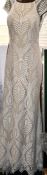 An as new BHLDN lace with nude under layer wedding gown (UK 12/US 8).