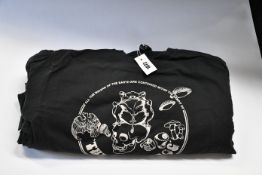 Ten as new The Great Frog London vintage reissue 70's UFO T-shirts in black (XL).