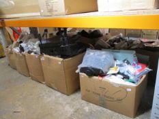 A large quantity of miscellaneous items in five boxes.