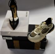 A pair of as new Uterque Deportivo Piel Rejilla trainers (EU 40) together with a pair of Nine West