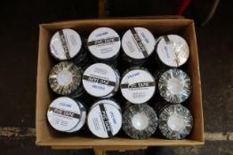 A large quantity of PVC tape in black 270219BK (Approximately 95 rolls, 0.15mm x 19mm x 33m each).
