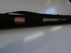 A pre-owned Penn Rampage 2 surf rod (15ft 9inches) (Good condition) with tube case.