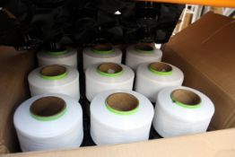 Eighteen rolls of as new Spandex Yarn.
