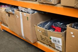 A quantity of assorted as new clothing and related items.