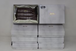 Eight as new JW Pei Quinn leather zipped card holders (RRP £19 each).