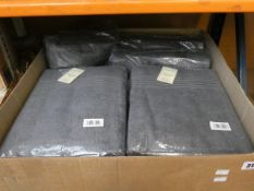 Nine packs of two as new Sasma Home Premium Quality Egyptian Cotton Bath Sheets in grey (90 x