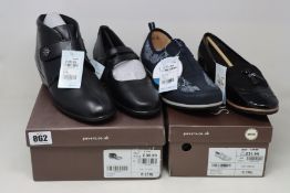 Five pairs of assorted as new Pavers footwear.