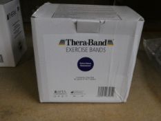 A boxed Thera-Band extra heavy resistance exercise band roll (45.7 metre).