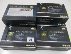 Six boxed GSM/GPRS/GPS trackers global smallest GPS tracking devices.