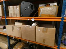 Two shelves of miscellaneous items to include Bose audio, an Aberlit Pro Beard and Hair Straightener