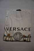 An as new Versace Safety Pin Print T-shirt (2XL - RRP £340).