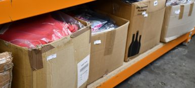 A quantity of assorted as new clothing and related items.