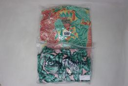 An as new Kenny Flowers the Tropical Chancer shirt (M - RRP £56) and The Fronds with Benefits swim