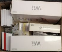 COLLECTION ONLY: Two pre-owned Nintendo Wii Consoles with assorted games and controllers (All