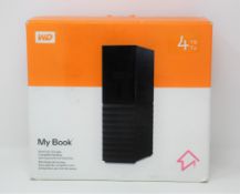A boxed as new WD My Book 4TB USB 3.0 Desktop External Hard Drive (S/N: WX62D60C9A68) (Box sealed,