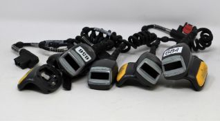 SOLD FOR PARTS: Four pre-owned Zebra RS419 Ring Barcode Scanners (M/N: RS419-HP2000FSR) (All
