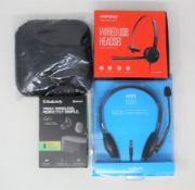 A quantity of assorted as new headphones.