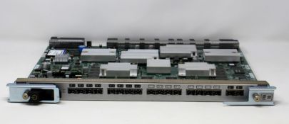A pre-owned Brocade FR4 18i 18-Port 4Gb Fibre Channel Switch Blade (60-0000659-15) (Box and