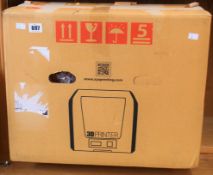A boxed as new XYZ Printing da Vinci Jr. 1.0 3D Printer (P/N: HB43F1J0037) (Box opened, some