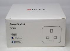 A boxed as new pack of four Teckin SP23 Wi-Fi Smart Plug Sockets (Box sealed. UK Plugs).