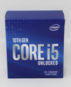 A boxed as new Intel Core i5-10600K Comet Lake 6-Core 4.1 GHz LGA 1200 125W Desktop Processor (