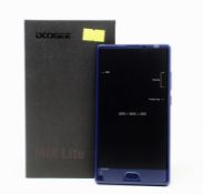 A boxed as new Doogee Mix Lite 16GB Smartphone in Blue (Box opened, UK plug adaptor required).