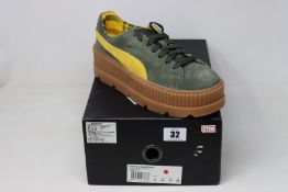 A pair of as new Puma Fenty by Rhianna cleated creeper in suede (UK 9).