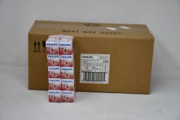 One hundred boxed as new Philips 25W E14 Oven Bulbs, Clear 230-240V.