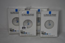 Four boxed as new La Roche-Posay My Skin Track UV wearable sensors.