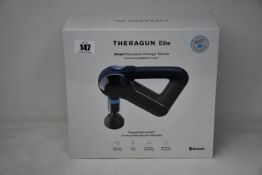 A boxed as new Theragun Elite smart deep tissue massage device.