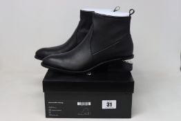 A pair of ladies boxed as new Alexander Wang Kori Stretch Nappa boots in black (EU 38).
