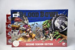 Five boxed as new Blood Bowl (The Game of Fantasy Football), Second Season Edition.